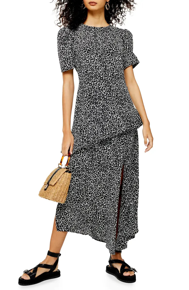 Animal Print Ruffle Dress | Nordstrom