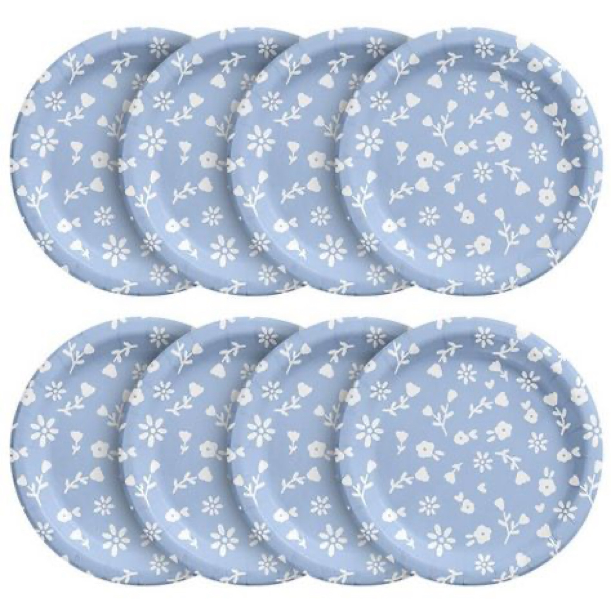 Pretty blue and white floral paper plates under $5 perfect for spring and Easter 

#LTKunder50 #LTKfamily #LTKhome