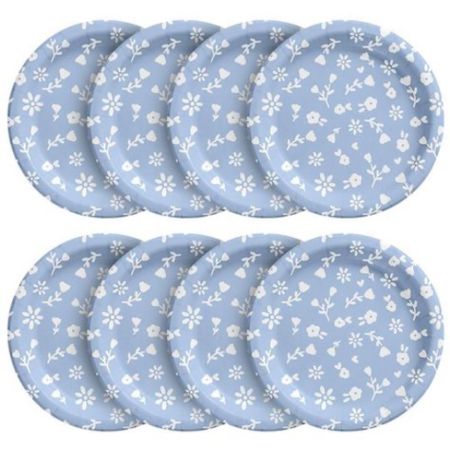 Pretty blue and white floral paper plates under $5 perfect for spring and Easter 

#LTKunder50 #LTKfamily #LTKhome