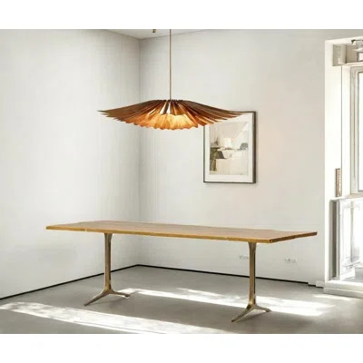 Oak Wood Table with Durable Iron Legs. | Wayfair North America