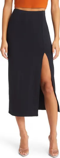 Slit Hem Midi Skirt | Nordstrom