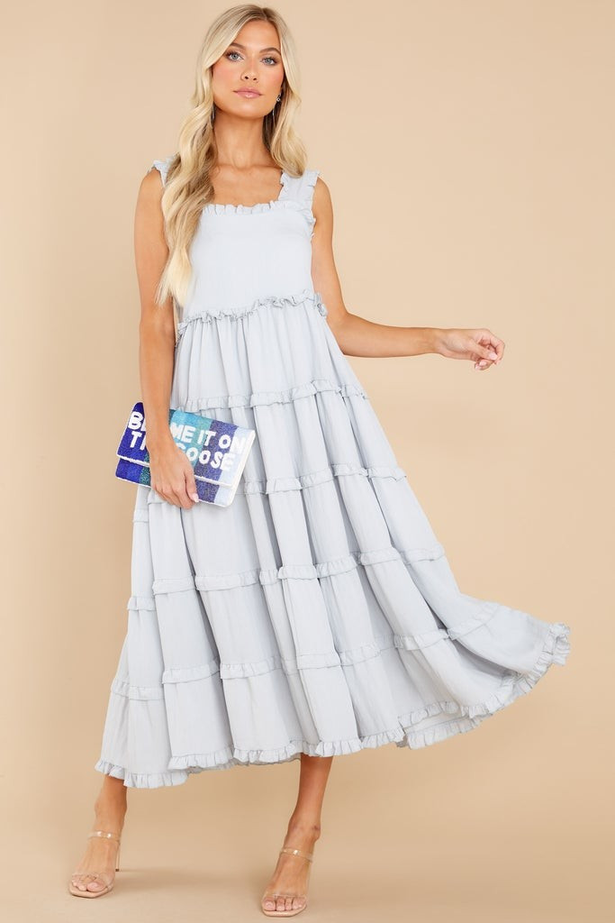 Easy Morning Light Blue Midi Dress | Red Dress 