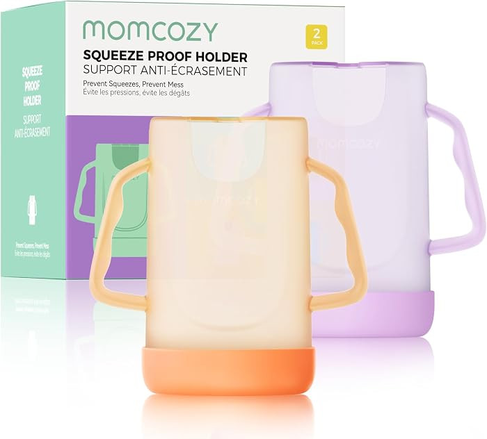 Momcozy Baby Pouch Holder No Squeeze, Baby Food & Juice Box Holder, Mess-Free, Easy Grip for Self... | Amazon (US)