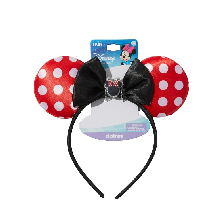 Claire's Disney Classic Minnie Mouse Red and White Polka Dot Headband | Walmart (US)