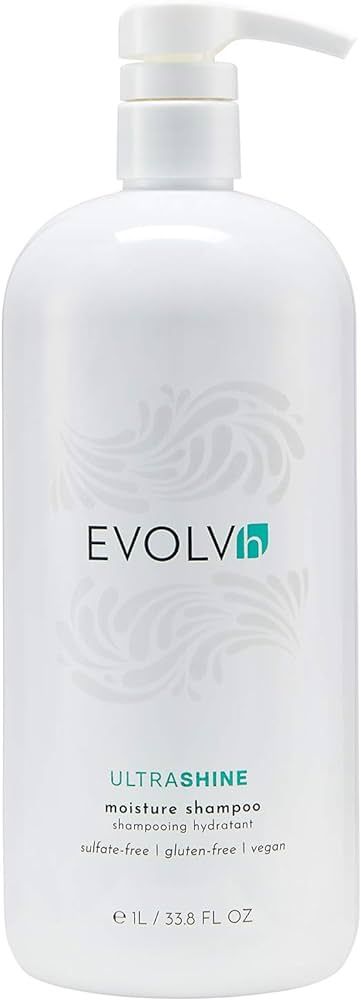 EVOLVh - Natural UltraShine Moisture Shampoo | Vegan, Non-Toxic, Clean Hair Care (33.8 fl oz | 1L... | Amazon (US)