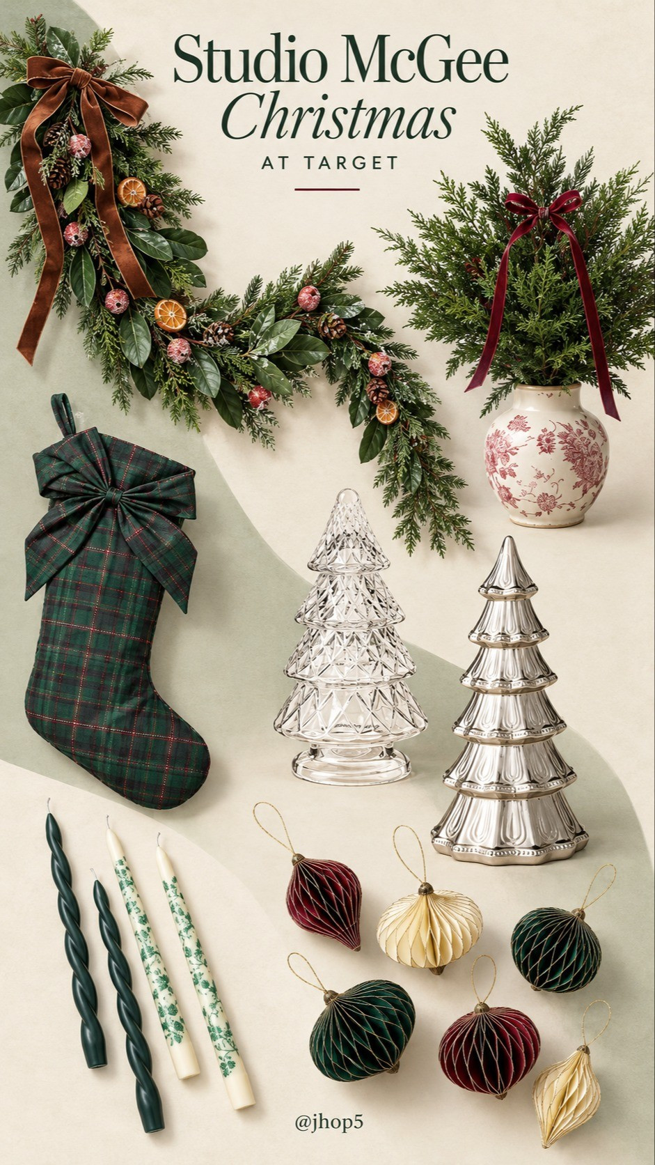 More Studio McGee Christmas finds at Target! Classic plaid, toile details, glass trees and honeycomb ornaments in the prettiest holiday colors. #TargetFinds #StudioMcGee #ChristmasDecor

#LTKSeasonal #LTKHome #LTKSaleAlert