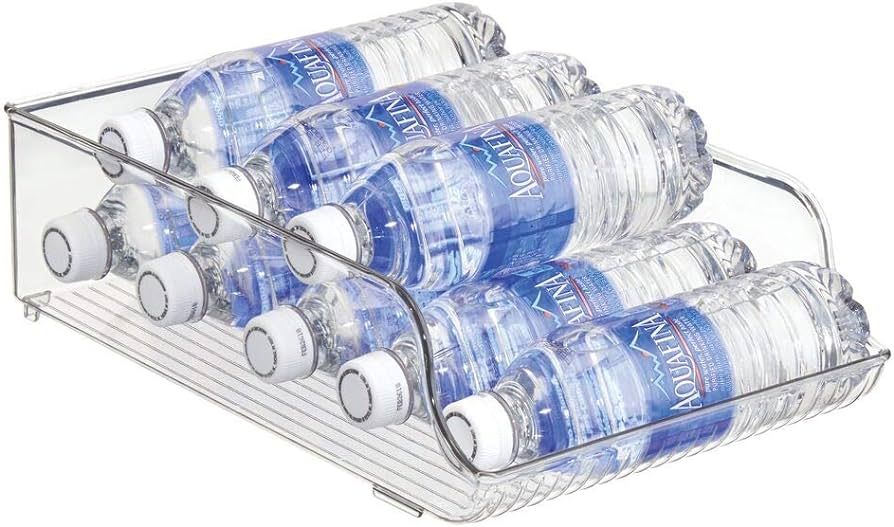 iDesign Recycled Water Bottle Organizer Bin for Kitchen, Basement, Garage Fridge, Set of 1, Clear... | Amazon (US)