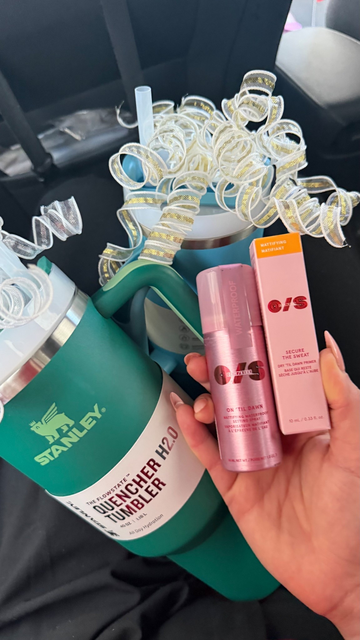 What I brought to a “favorite things” Christmas party - the holy grail to make you makeup stay all day!!!! PRIMER AND SETTING SPRAY💅

#LTKGiftGuide #LTKFindsUnder50 #LTKBeauty