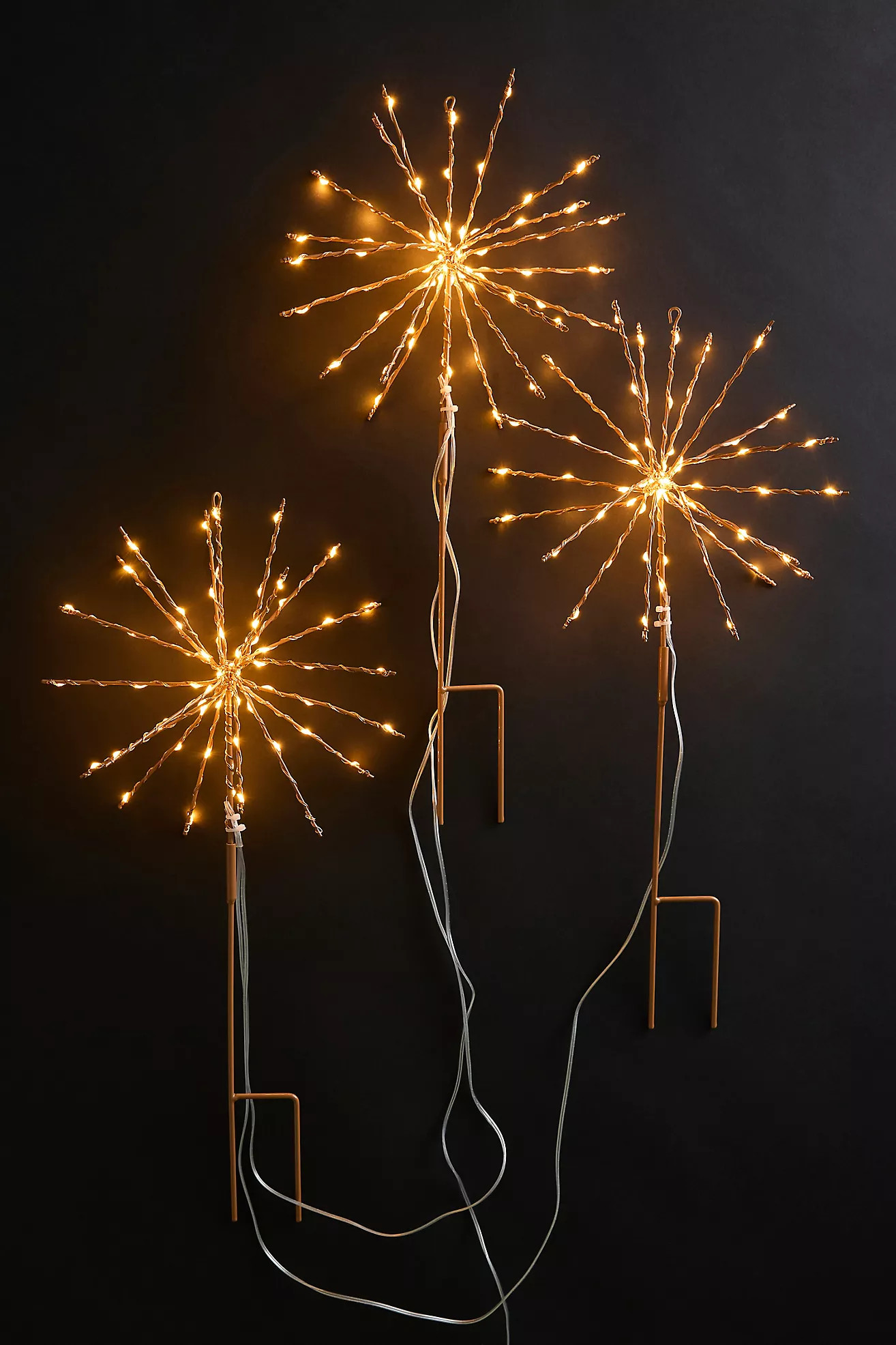 Stargazer Twinkling Supernova Stake Lights, Set of 3 | Anthropologie (US)