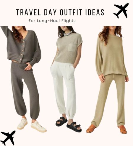 These free people matching sets are so comfortable and make the best travel day outfits. Wear these on the plane or car ride for a cute and comfy travel outfit  

#LTKtravel