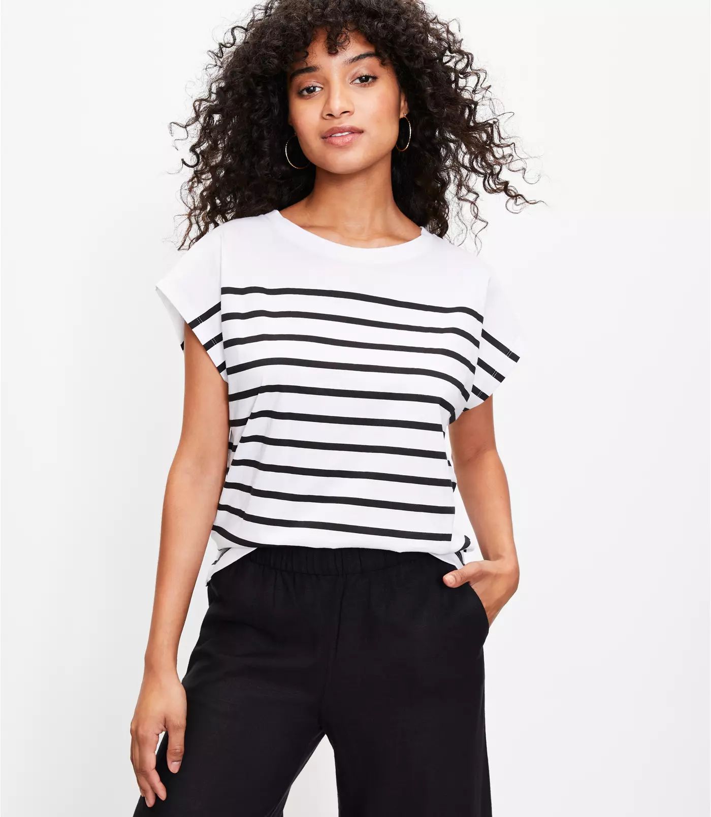 Striped Dolman Tee | LOFT