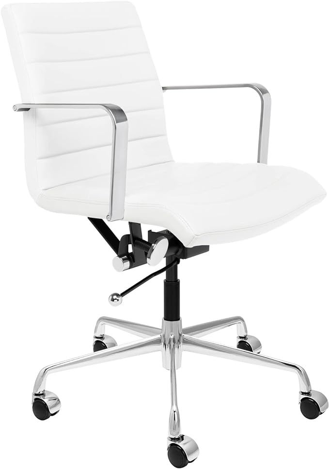Laura Davidson Furniture SOHO II Ribbed Office Chair - Mid Back Desk Chair, Ergonomically Designe... | Amazon (US)