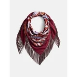 Scenario Women's Printed Fringe Triangle Scarf, Maroon | Walmart (US)