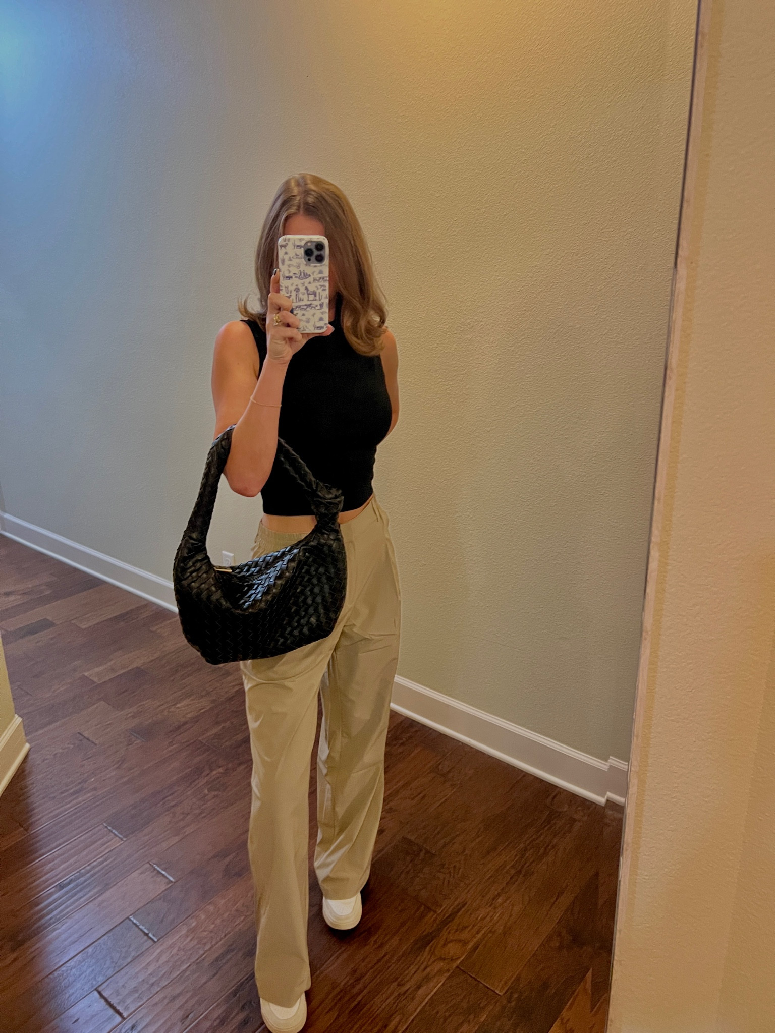 Bottega bag dupe 
Wearing size small in top and Alo pants

Tennis shoes fit TTS and super comfy 

#LTKFindsUnder50 #LTKItBag #LTKShoeCrush