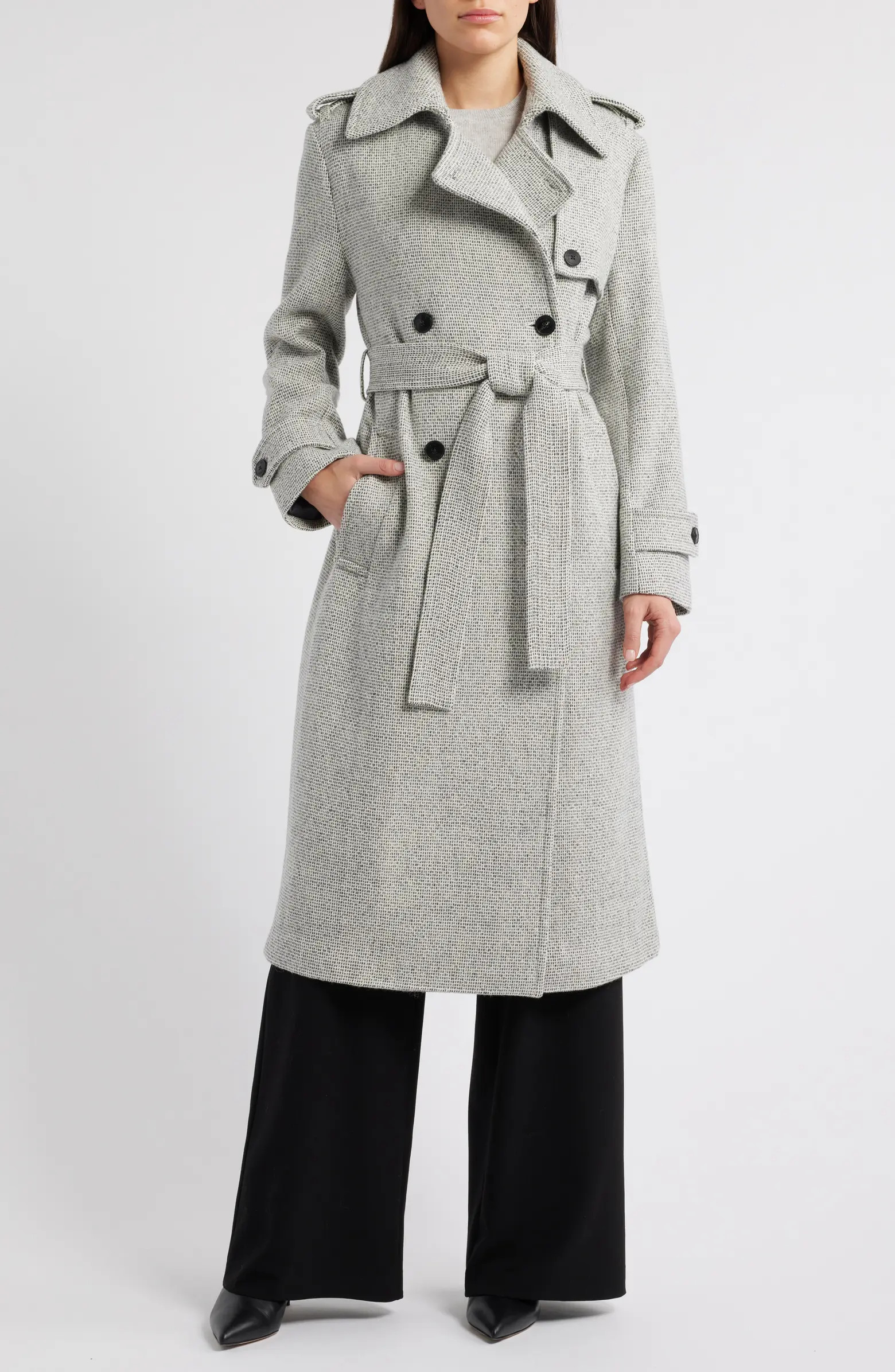 Alba Wool Blend Double Breasted Coat | Nordstrom Rack