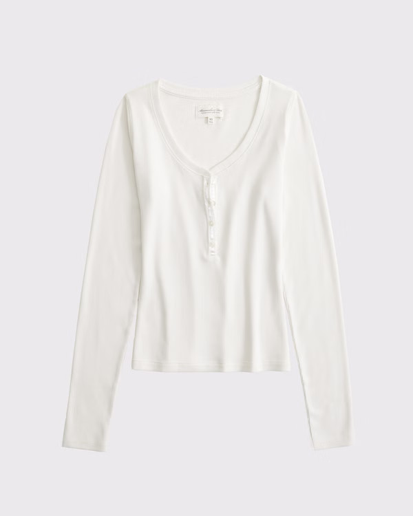 Long-Sleeve Rib Henley | Abercrombie & Fitch (US)