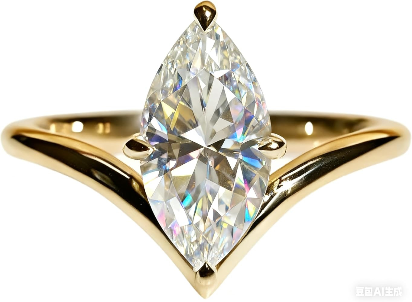 LEXLUNE 14K Gold Mossanite Ring For Women, Solitaire Marquise Cut Engagement Ring, Sterling S925 ... | Amazon (US)