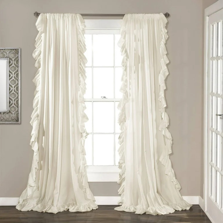 Lush Decor Reyna WindowbCurtainb 2 Panel Set  84 Inch x 54 Inch - Ivory - Walmart.com | Walmart (US)