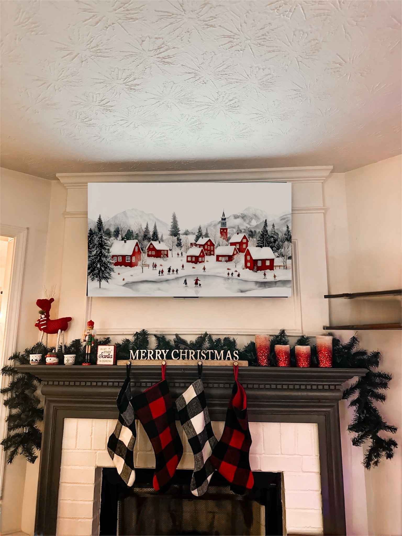 Our mantle is one of my favorite spots to decorate for Christmas 🤍 Most of this is thrifted or secondhand, but I linked similar pieces so you can recreate the same cozy, vintage-inspired look — including the garland, the exact Merry Christmas stocking holder, nutcracker decor, and candle accents.Proof you don’t need expensive decor to make your home feel festive and warm 🎅🏼
#LTKHoliday #ChristmasMantle #VintageChristmas #ThriftedHome #CozyChristmas #BudgetDecor #HolidayHome #LTKHome #ChristmasDecorating #FestiveHome

#LTKSeasonal #LTKHoliday #LTKHome