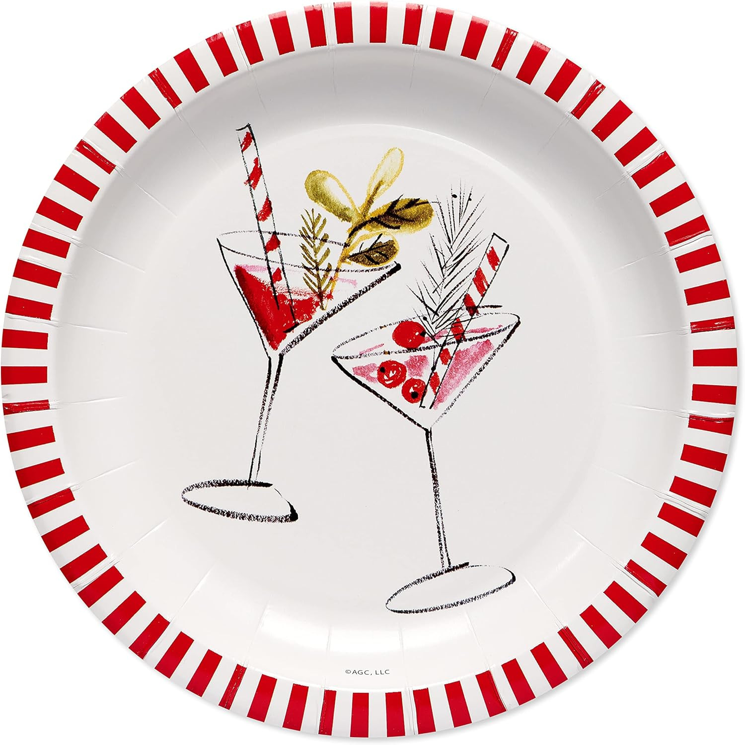 American Greetings 36-Count 7 in. Dessert Plates by Kathy Davis, Christmas Party Supplies | Amazon (US)