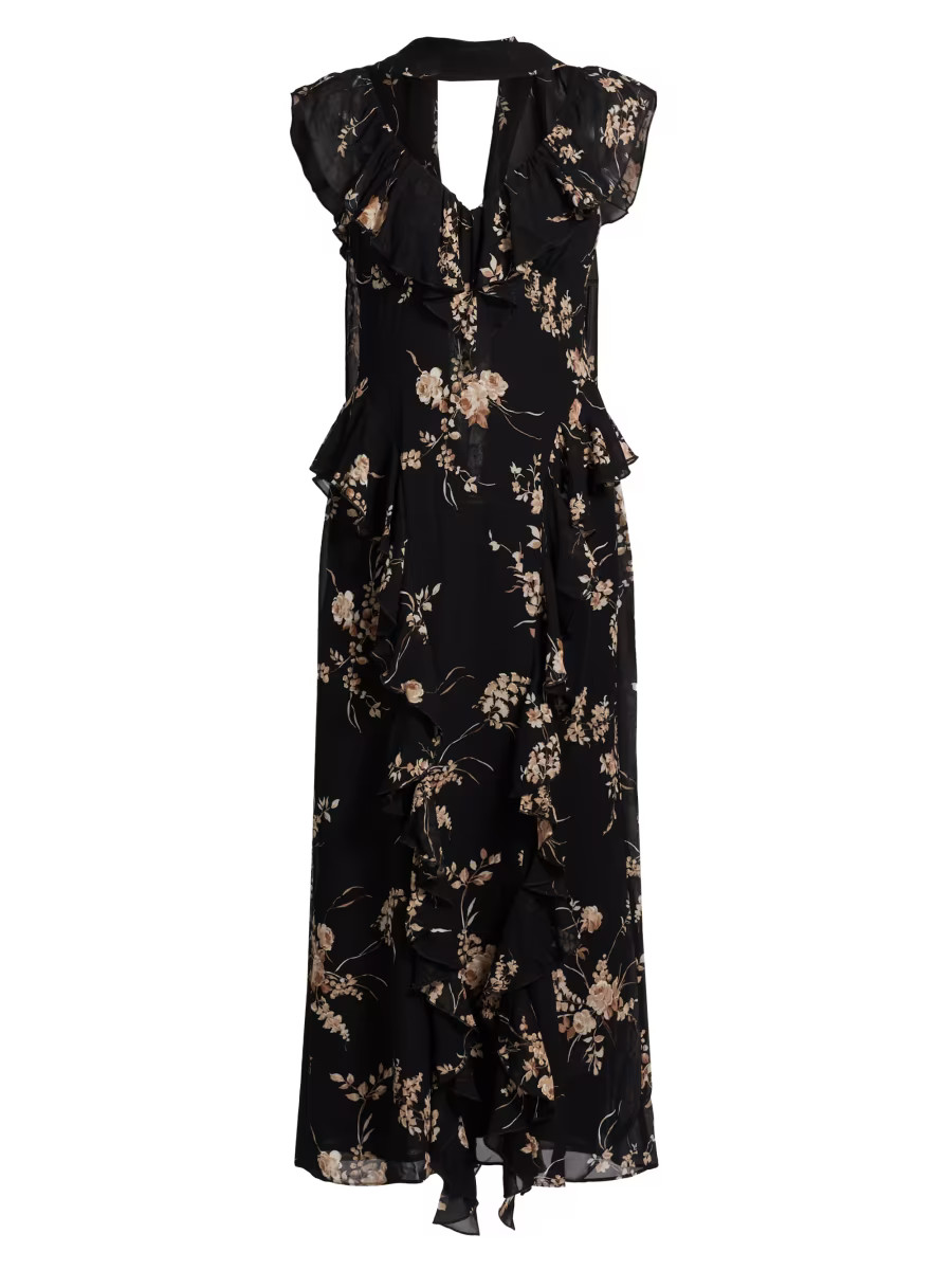 Silvana Floral Georgette Dress | Saks Fifth Avenue