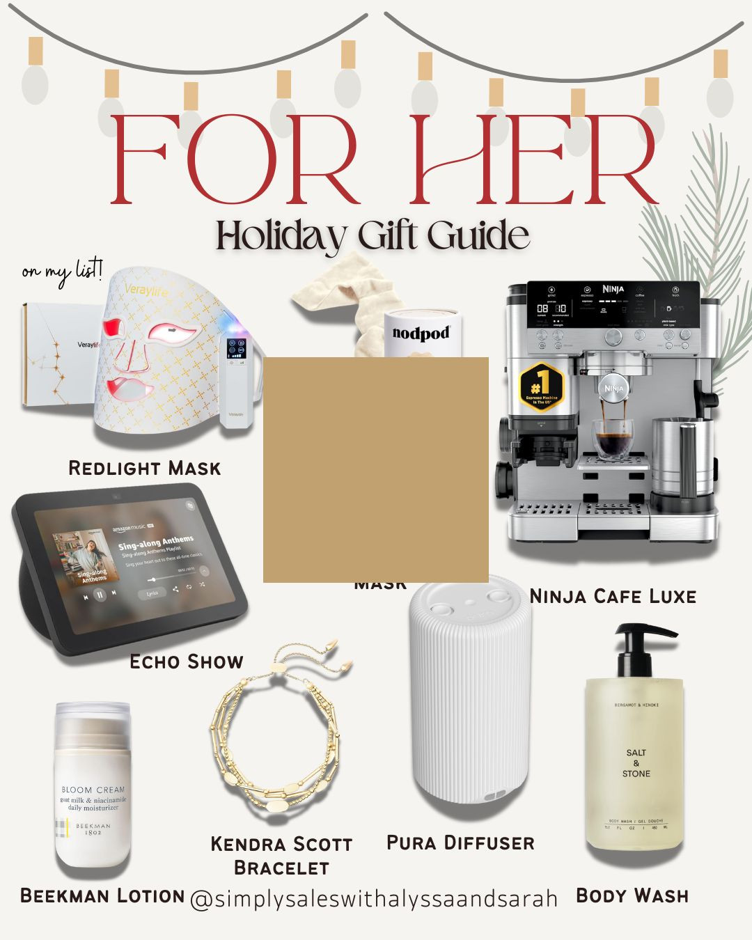 ✨ Holiday Gift Guide: For Her ✨
If she’s anything like me, she’s got coffee in hand, skincare on the counter, and a diffuser running 24/7 😅 This lineup is full of thoughtful, cozy, and luxe picks — from the Ninja Café Luxe and red light mask to Kendra Scott jewelry and the softest Beekman lotion. Perfect mix of practical + pampering 💕 

 #LTKGiftGuide #LTKHoliday #LTKSeasonal