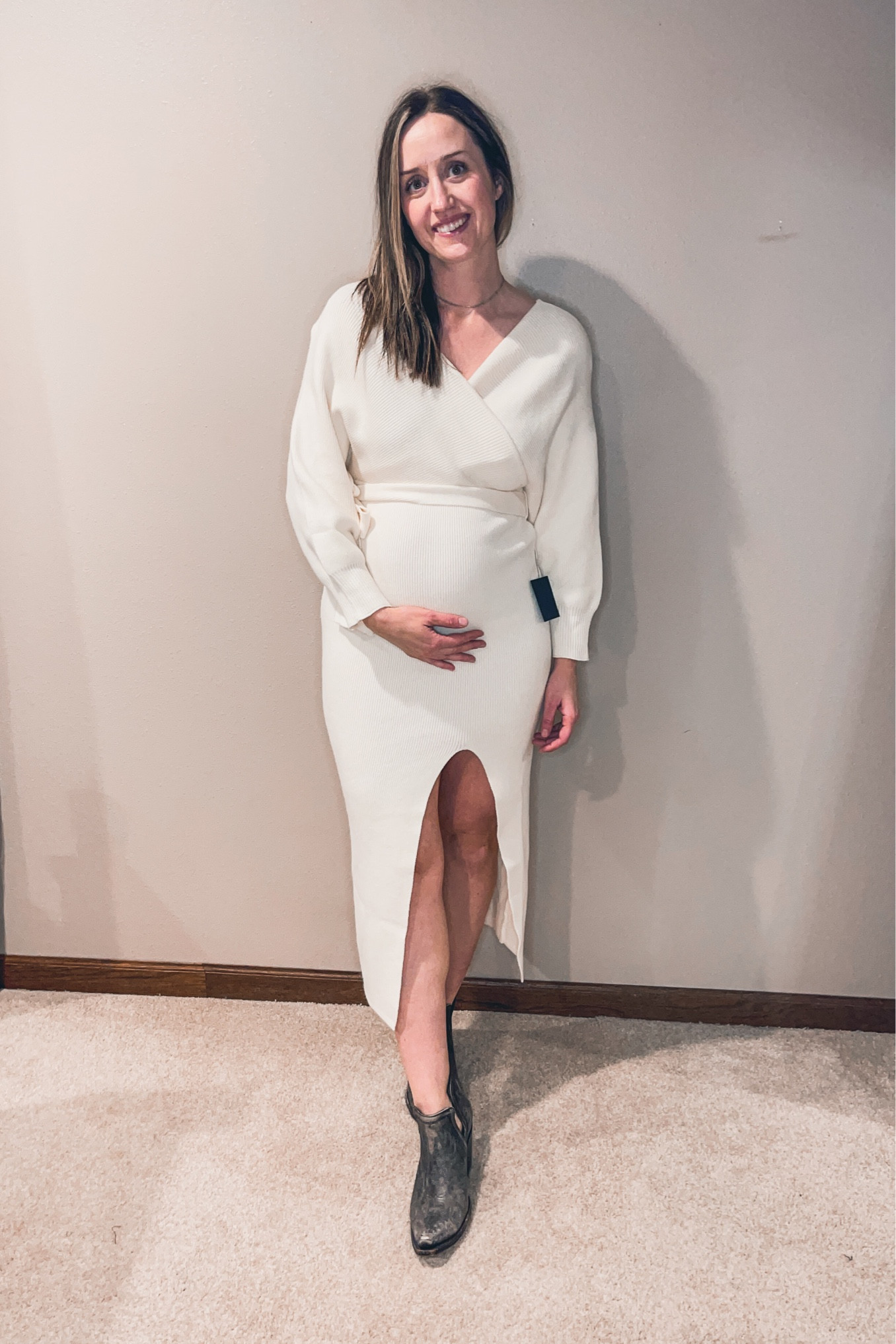 Fall dress haul from lulus! Bought a medium - sized up for bump. Very stretchy and soft. Boots are true to size.

#LTKSeasonal