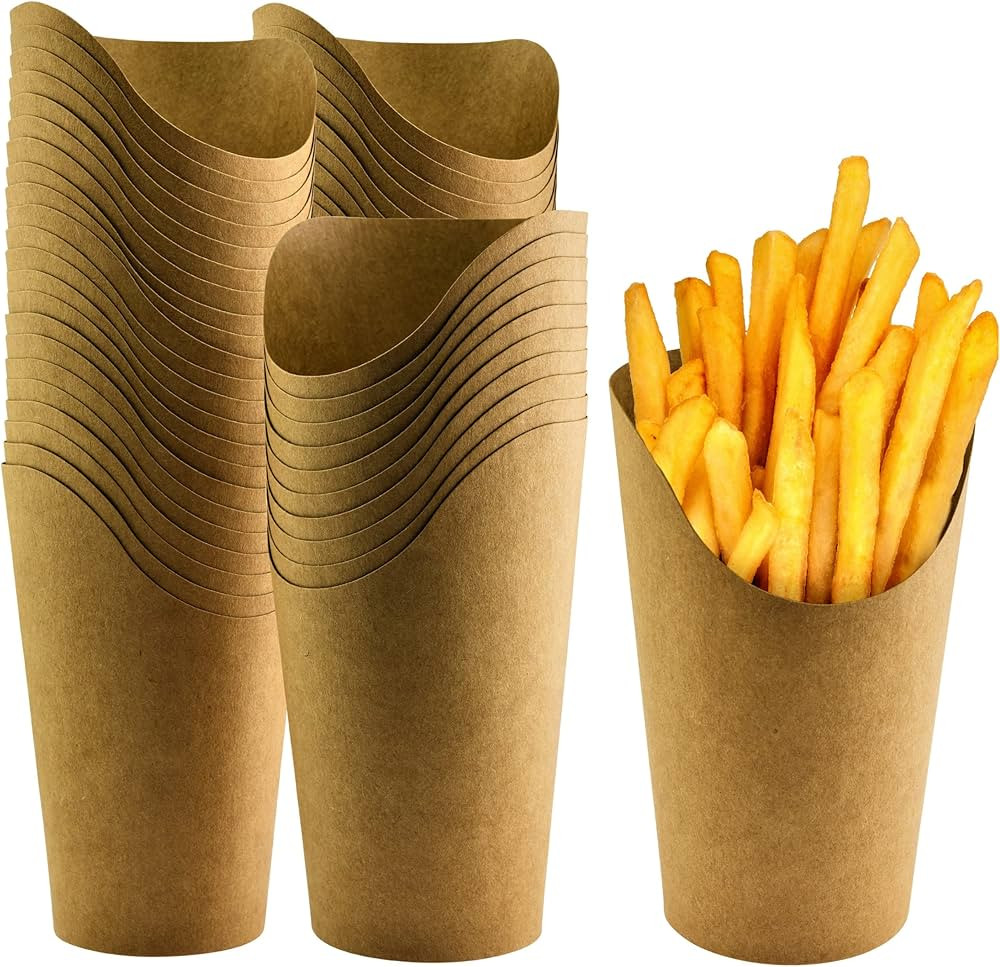 Green Direct Brown 16 oz. French Fry Cups - Disposable Kraft Paper Charcuterie Holder - Pack of 5... | Amazon (US)