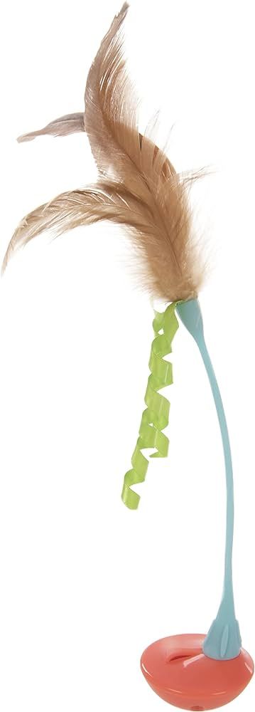 Petlinks Tippy Teaser Self Righting Rocking Feather Cat Toy - Blue/Orange, One Size | Amazon (US)