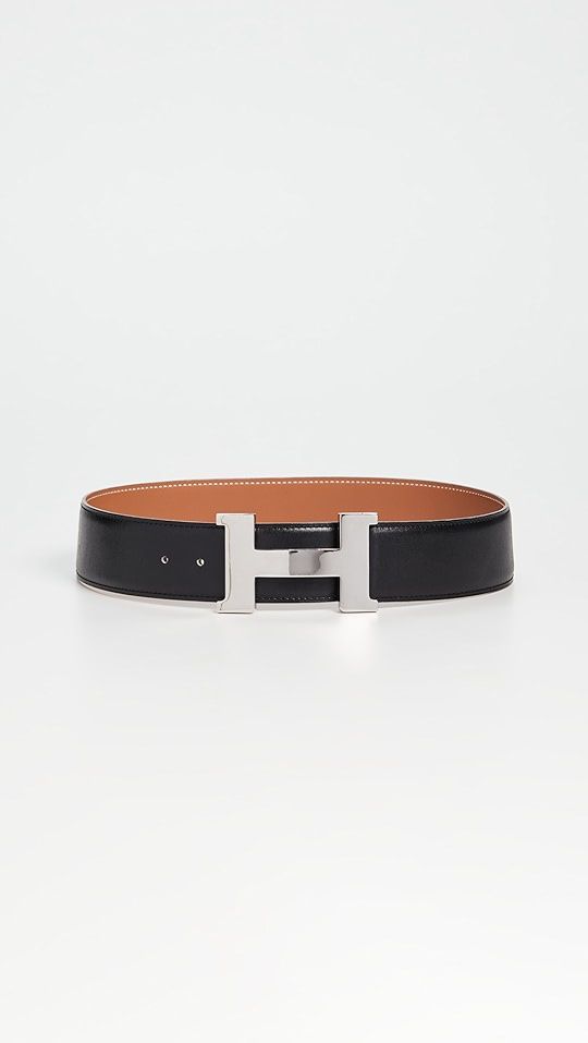What Goes Around Comes Around Hermes Black Silver Constance Belt | SHOPBOP | Shopbop