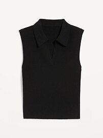 Rib-Knit Crop Polo Sweater | Old Navy (US)