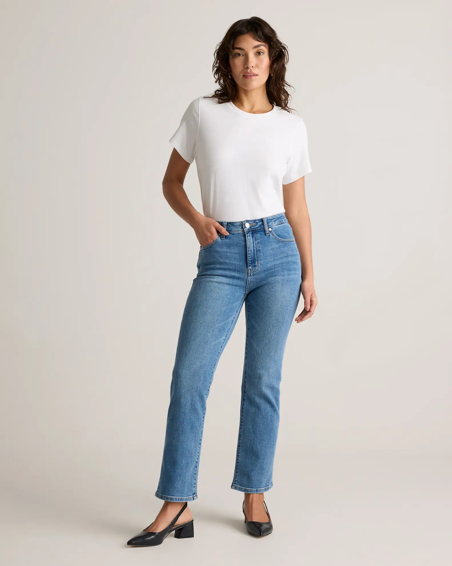 Bella Stretch Straight Jeans | Quince