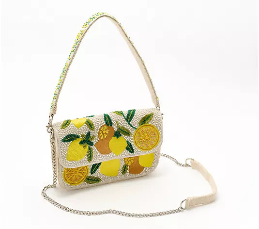 America & Beyond Embellished Shoulder Bag Mini Me Hangoff | QVC