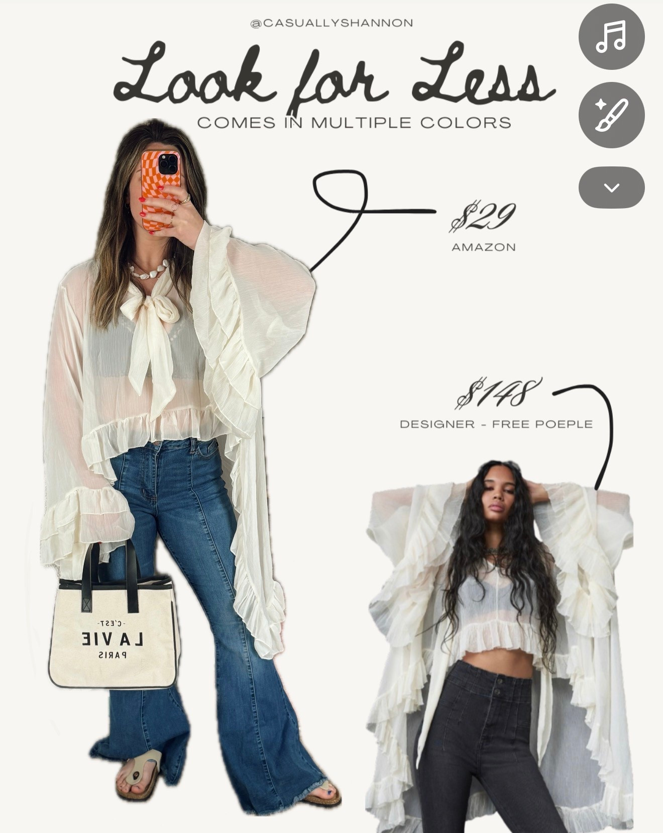 Designer look for less 🚨 this flowy blouse is perfect for summer date night, vacation outfit, resort style and so many more summer events.

I am wearing my true to size medium. Absolutely love the neck tie detail, the high low design and the frilly trim. It’s see through for an elevated look. Pair with a lace bralette, nude tank top or a fun bikini top to add a touch of color 

#LTKLookForLess #LTKdupe #LTKAmazonFinds

#LTKSaleAlert #LTKFestival