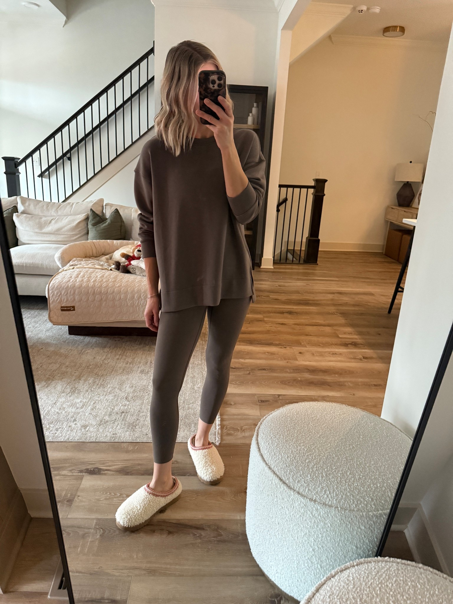 Wearing small 7/8 leggings, tank + tunic (code: LAWXSPANX - first time purchase), slippers tts 

#LTKOver40 #LTKFindsUnder100 #LTKActive