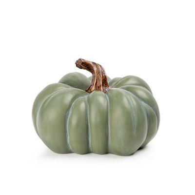 Small Resin Pumpkin Decoration in Green | Bed Bath & Beyond | Bed Bath & Beyond
