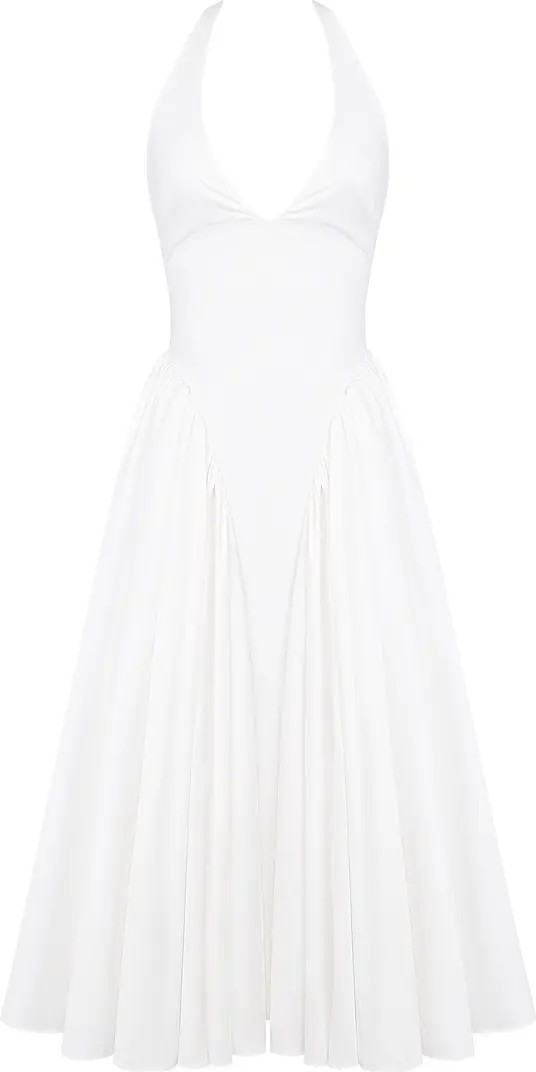 Marilyn Gingham Halter Midi Sundress | Nordstrom