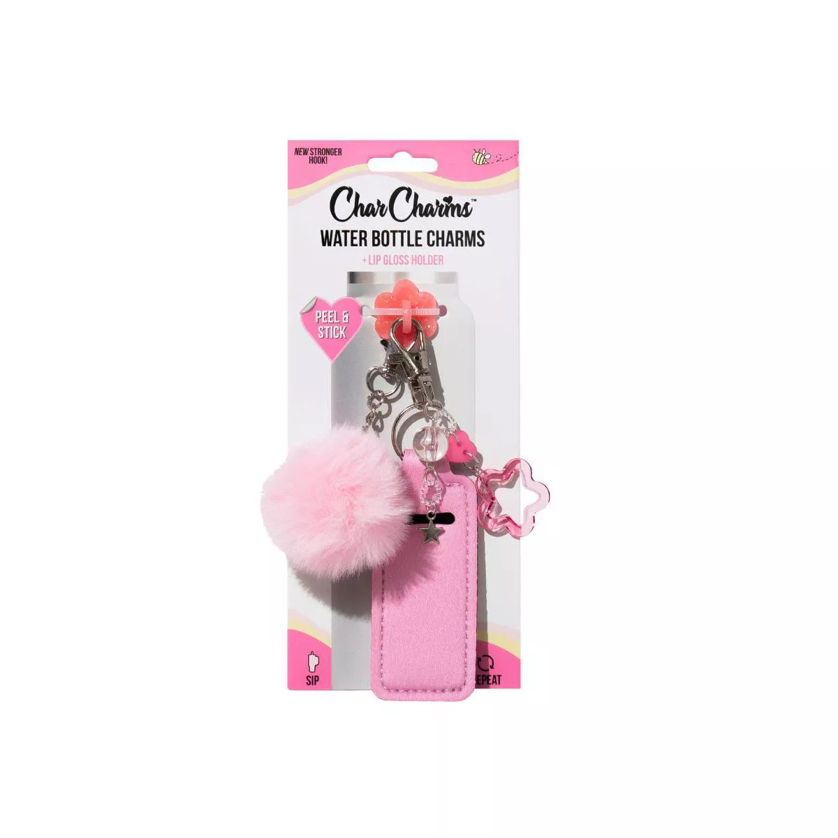 CharCharms Charm Bundle Lip Gloss Holder Solid Pastel Pink | Target