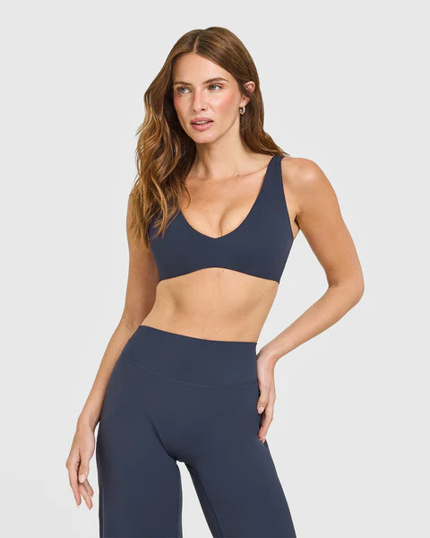 SoftMotion™ Scoop Back Bralette with White Logo 
 True Blue | Oner Active (UK / US)