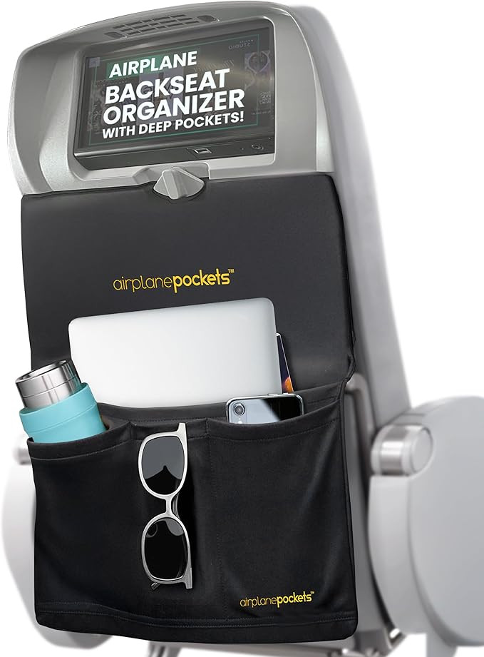 Airplane Pockets - Airplane Accessories - Plane Travel Essentials - Travel Organizer - Seat Stora... | Amazon (US)