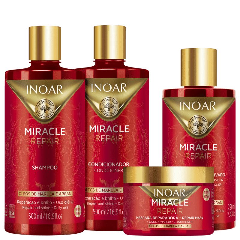 Kit Inoar Miracle Repair Quarteto (4 Produtos) | Beleza Na Web (BR)