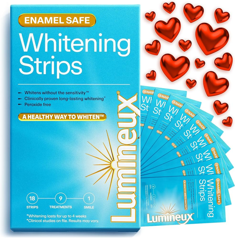 Lumineux Teeth Whitening Strips Kit - 9 Treatments (1 Month) - Peroxide Free - Enamel Safe for Wh... | Amazon (US)