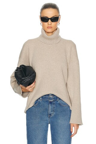 Proenza Schouler Sandra Turtleneck Sweater in Oatmeal - Beige. Size L (also in ). | FWRD 