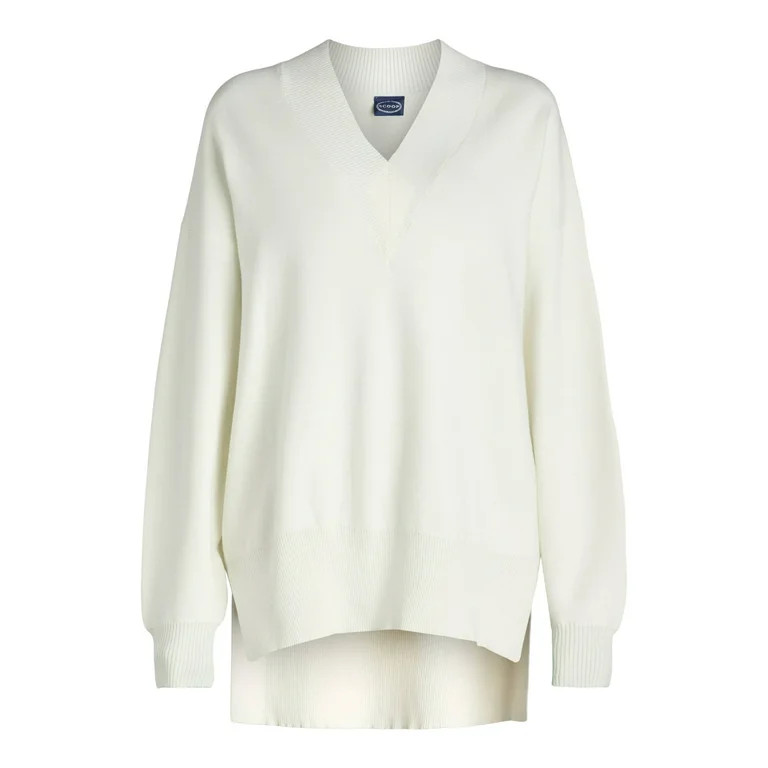 Scoop Women’s V Neck Tunic Sweater, Midweight, Sizes XS-XXL - Walmart.com | Walmart (US)