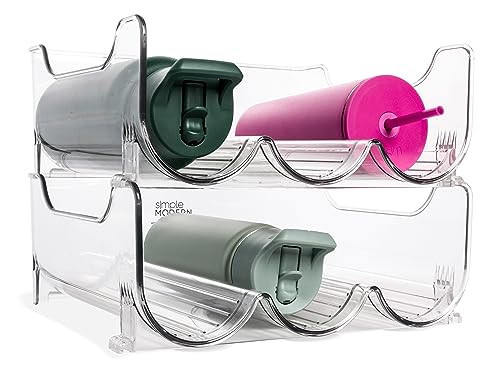 Simple Modern Water Bottle Organizer for Cabinet | Stackable Storage Plastic Organizer Rack for Bottles and Tumbler | Organization Shelf for Pantry, Kitchen, Refrigerator, Countertop | 2 Pack | Amazon (US)