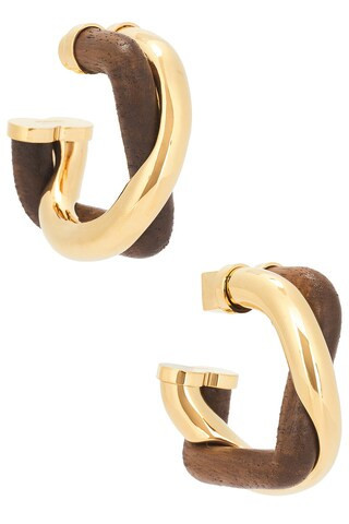 JACQUEMUS Les Boucles Doppio in Metallic Gold | FWRD 