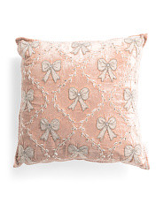 20x20 Beaded Bow Pillow | Throw Pillows | Marshalls | Marshalls