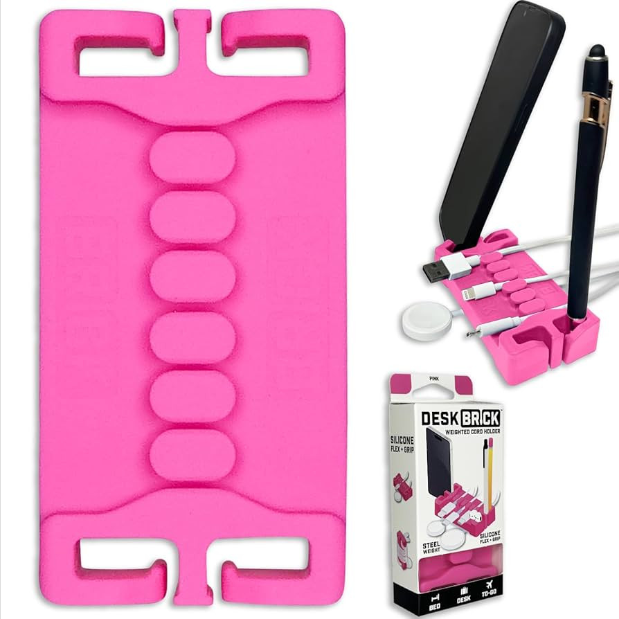 DeskBrick by CordBrick Heaviest Weighted Cord Organizer for Desktop - Phone Stand, Office Desk Or... | Amazon (US)