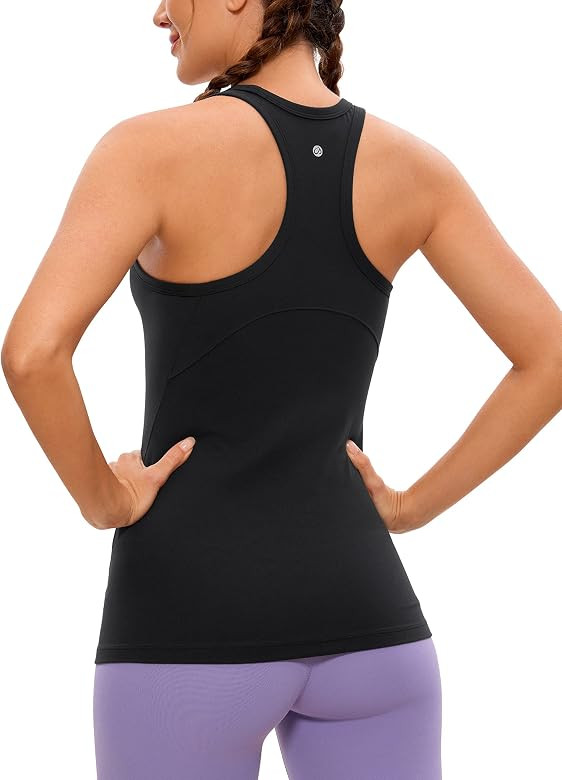 CRZ YOGA Butterluxe Womens Workout Racerback Tank Top High Neck Athletic Camisole Tanks Running S... | Amazon (US)