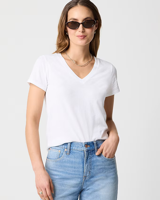 Short-sleeve vintage cotton V-neck tee | J.Crew Factory